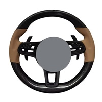 Volant sport en cuir 4 branches 35 mm pour Porsche Cayenne, Panamera, 911, 911.1, 996, 958, 997, 987, Macan (2015-2017)