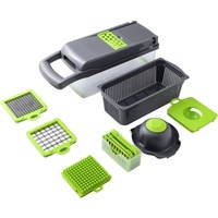 Hachoir à légumes multifonctionnel 14/16 pièces en acier inoxydable, coupe-légumes manuel, trancheuse, râpe, séparateur d'œufs, cuisine commerciale