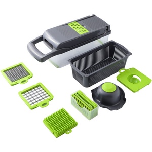 Éminceur de légumes multifonction en métal, outil de cuisine manuel pour couper en dés, trancher et râper les légumes - Product Image 4
