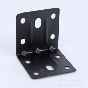 Support d'angle pour armoire de salle de bain en acier, support d'étagère à angle droit de 90 degrés, peint en noir et blanc, durable - Product Image 2