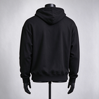 Sweat-shirt à capuche pour homme noir avec motif canard, lettrage sur la poitrine, poche kangourou, cordon de serrage, style streetwear, OEM ODM Vente en gros