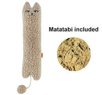 Cataire Silvervine Matatabi Oreiller en peluche de grande taille pour chat avec remplissage en coton PP et couette en tissu de coton Jouet pour chat