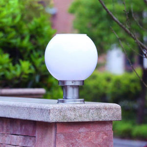 Vòng bóng Globe thép không gỉ năng lượng mặt trời bài ánh sáng ngoài trời không thấm nước cột đầu ánh sáng cho vườn biệt thự trụ cột ánh sáng - Product Image 4