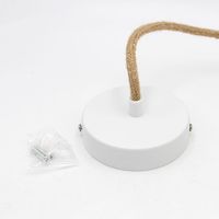 Lampe suspendue vintage en corde de chanvre E27, douille à vis, support de lampe pour plafond de maison, bureau, luminaire suspendu