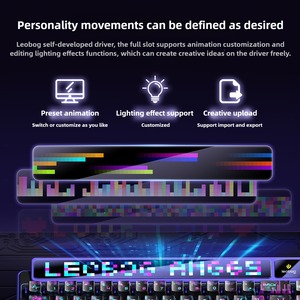 Leobog amg65 cơ khí chơi game Bàn phím không dây tri-chế độ với Thông Minh Màn hình kép Gasket cấu trúc hot-trao đổi bàn phím tùy chỉnh - Product Image 5