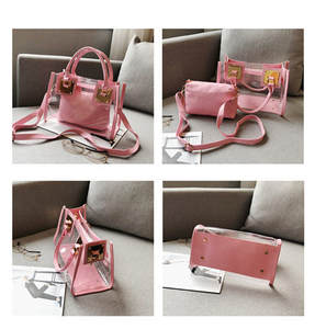 مصمم حقائب الشاطئ النسائية ، حقائب الكتف البلاستيكية الشفافة المعتمدة في الملعب ، المحافظ وحقائب اليد - Product Image 6