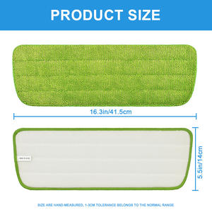 16,5 Polegada Reutilizável <span class=keywords><strong>Mop</strong></span> Almofadas Microfibra <span class=keywords><strong>Spray</strong></span> <span class=keywords><strong>Mop</strong></span> Cabeças de Substituição para Esfregões Molhados/Secos Compatível com Sistema <span class=keywords><strong>Bona</strong></span> Floor Care - Product Image 2