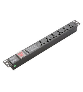 Regleta de Distribución de Energía PDU Industrial para Montaje en Rack, 6 Tomas, 10A, 220V/250VAC - Product Image 5