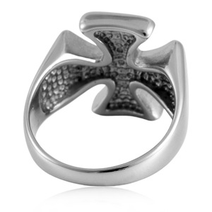 Men's Titanium Steel <b>Cross</b> <b>Ring</b> Gold Color Punk Style Jewelry Gift - Product Image 2