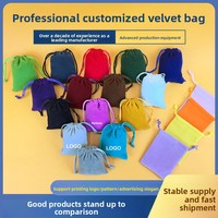 Pochette à cordon pour écouteurs, bijoux et accessoires - Mini sac de rangement en velours violet personnalisé avec impression par transfert thermique, directement de l'usine