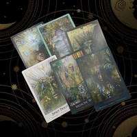 Échantillon gratuit d'oracles de jeu de cartes de tarot d'estampage d'or d'impression personnalisée de haute qualité avec guide dans une boîte en papier magnétique