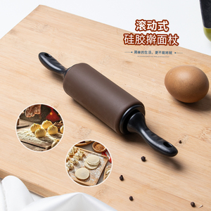 Nhà Máy Tùy Biến Pastry Bột Con Lăn Bánh Pizza Silicone Baking Cán <span class=keywords><strong>Pin</strong></span> Với Thoải Mái Nhựa Xử Lý - Product Image 2