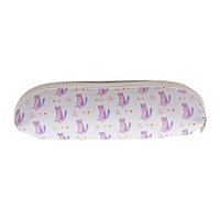 Fournitures scolaires Kawaii, trousse à crayons transparente en toile PU avec fermeture éclair, design léopard personnalisé, grande capacité, mignonne pour les enfants, pour filles