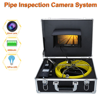 Caméra d'inspection de canalisation d'égout avec capteur CMOS 1000TVL pour utilisation en extérieur, câble de 20 m, endoscope industriel de 7 pouces