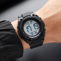 Montre-bracelet sport pour homme SKMEI 2713, grand cadran, multifonction, compte à rebours, électronique, étanche, double fuseau horaire, montre numérique, Reloj