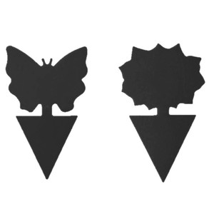 Piège collant noir à motifs décoratifs, plaque anti-insectes jetable pour la lutte contre les parasites des plantes en pot et des fleurs - Product Image 1