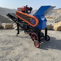 Concasseur mobile à marteaux 2026 le plus vendu avec moteur et roulement pour charbon, minerai, déchets de construction, exploitation minière, capacité max. 10t/h