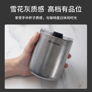 แก้วน้ำสแตนเลส Zacso ขนาด 20 ออนซ์ พร้อมฝาปิด สำหรับแคมป์ปิ้งและกาแฟ - Product Image 4