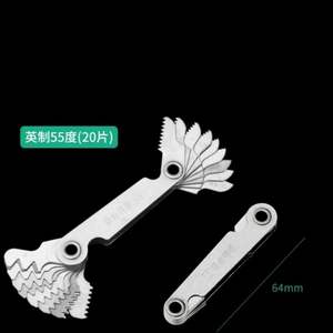 Интегрированный метрический и дюймовый резьбовой калибр 55/60 градусов, образец резьбы, калибр для измерения шага резьбы, другие ручные инструменты - Product Image 5