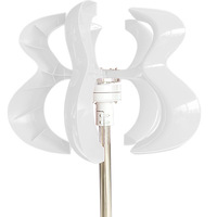 Éolienne à axe vertical 100W 12V/24V à faible débit de vent, en fibre de nylon, pour la production d'énergie domestique, complémentaire solaire-éolienne