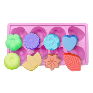 6 Cavities Silicone Soap Molds for Pudding Loaf Brownie Cornbread Cheesecake Chocolate Candy Jelly Resin Crayon Lotion Bars Ice