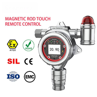 Détecteur multi-gaz fixe homologué ATEX/CE avec écran LCD, haute précision, alarme sonore et lumineuse pour gaz inflammables et sortie 4-20 mA