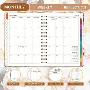 Agenda Diaria sin Fecha A5 de Prolead Stationery, Cuaderno de Lista de Tareas, Horarios, Citas, Útiles Escolares y de Oficina, Papel Ecológico - Product Image 4