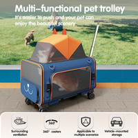 Poussette pliable imperméable et réglable pour animaux de compagnie, petite, grande capacité, pour chiens âgés