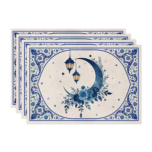 Tovagliette di lino Ramadan per tovaglie musulmane Decorative Eid Mubarak per forniture per <span class=keywords><strong>feste</strong></span> Islam Ramadan Kareem decorazione per la casa - Product Image 6
