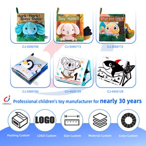 Chengji bébé tissu queue livres Montessori jouets éducatifs coffret cadeau couleur crabe bébé livres jouets toucher et sentir froissé tissu <span class=keywords><strong>livre</strong></span> - Product Image 4