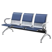 Chaise d'attente de haute qualité en acier inoxydable, design moderne, durable, pour hôpital, aéroport, centre commercial, école, hôtel
