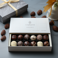 Chocolats blancs Emballage de fraise Mini boîtes de praliné Emballage de boîtes de chocolat coulissantes vides