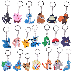 Wholesale Creative Little Pet Elf Fire Dragon 2D PVC Rubber/Silicone Keychain Custom New Product Cartoon Core Pulling Skill