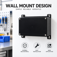 Boîtier de jonction électrique ABS IP67 150*100*44mm F12 Noir pour projet