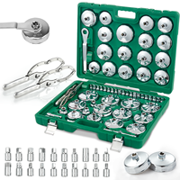 58 Uds herramientas de mano de acero antideslizante filtro de aceite tapa de llave Kit de reparación de automóviles herramientas de vehículos