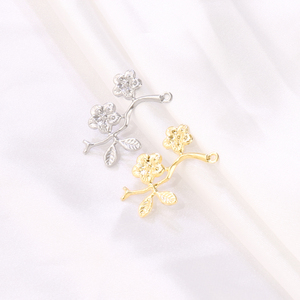 30 pièces en acier inoxydable vigne feuillue breloques fleur feuille pendentif boucles d'oreilles <span class=keywords><strong>flocon</strong></span> résultats bijoux à bricoler soi-même fabrication collier accessoires - Product Image 4
