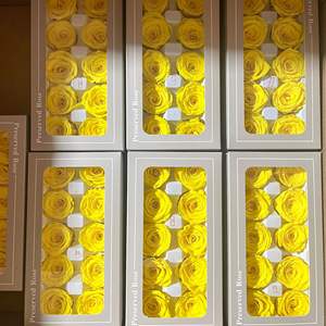 Rose éternelle en pétales, boîte cadeau de haute qualité multicolore, ensemble de décoration de mariage, cadeaux de fête, vraies roses - Product Image 4