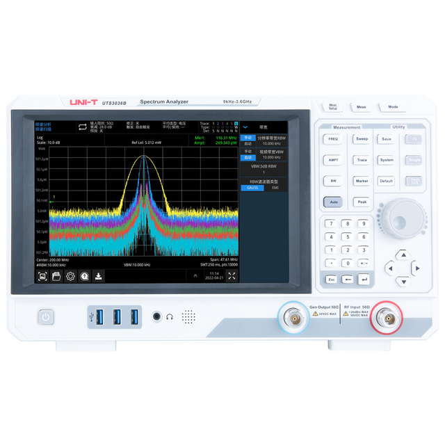 UNI-T UTS3036B Spectrum Analyzer 9kHz~3.6GHz 10.1 Inch TFT 1Hz~3MHz