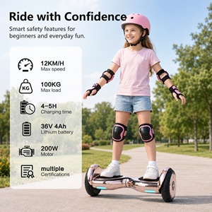 Hoverboard intelligent portable 10 pouces pour adultes, fabriqué par OEM/ODM, puissant, à double moteur, tout-terrain, auto-équilibrant. - Product Image 3