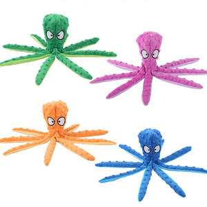 Экологически чистые интерактивные большие набивные игрушки для домашних животных, игрушки для собак, жесткий мягкий осьминог, Жевательная плюшевая игрушка для собак - Product Image 5