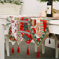 Décorations de Noël pour la maison : Nappe de table en tissu tricoté créative, décoration de table de Noël