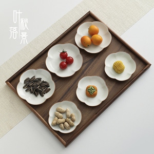 Plato de cerámica china con forma de flor, mini plato de porcelana para frutas, bandeja para servir postres en fiestas. - Product Image 4
