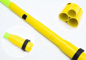 Bâton télescopique isolé en fibre de verre, forme triangulaire, verrouillable, outil de sécurité haute tension - Product Image 2