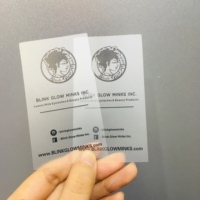 Cartes de visite en PVC transparent personnalisées, impression sur mesure, vente en gros d'usine