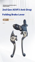 Accessoire de Modification de Moto-Modèle Court Deuxième Génération ASV F3 Levier d'Embrayage et de Frein Pliant Antidérapant