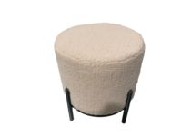 Pouf ottoman moderne de luxe avec pieds en métal, chaise de salle à manger en velours coloré pour restaurant, hôtel, café, villa