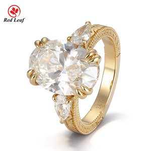 <span class=keywords><strong>Anello</strong></span> con Diamante Sintetico Redleaf con Certificato IGI, 1CT 2CT 5CT, Taglio Ovale, Oro 10K 14K 18K, <span class=keywords><strong>Anello</strong></span> Nuziale Personalizzato, <span class=keywords><strong>Anello</strong></span> di Fidanzamento con <span class=keywords><strong>Tre</strong></span> Pietre - Product Image 2