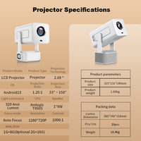 Projecteur vidéo portable pour home cinéma intelligent 1080P avec mise au point automatique, Android 13, Amlogic T950S, 5G, 4K, mise au point automatique, projecteur home cinéma