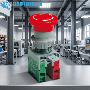 Micro IP65 <b>Waterproof</b> 6A Plastic Start Stop Push Button <b>Switch</b> 2NO Push Pull Emergency Stop Button Industrial Control for Export - Product Image 3
