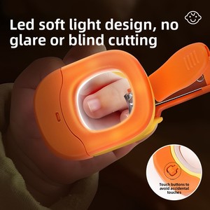 ที่ตัดเล็บ LED ป้องกันเศษเล็บกระเด็น พร้อมแว่นขยาย 1.5 เท่า ดีไซน์แสงนุ่มนวล ขายส่ง - Product Image 3